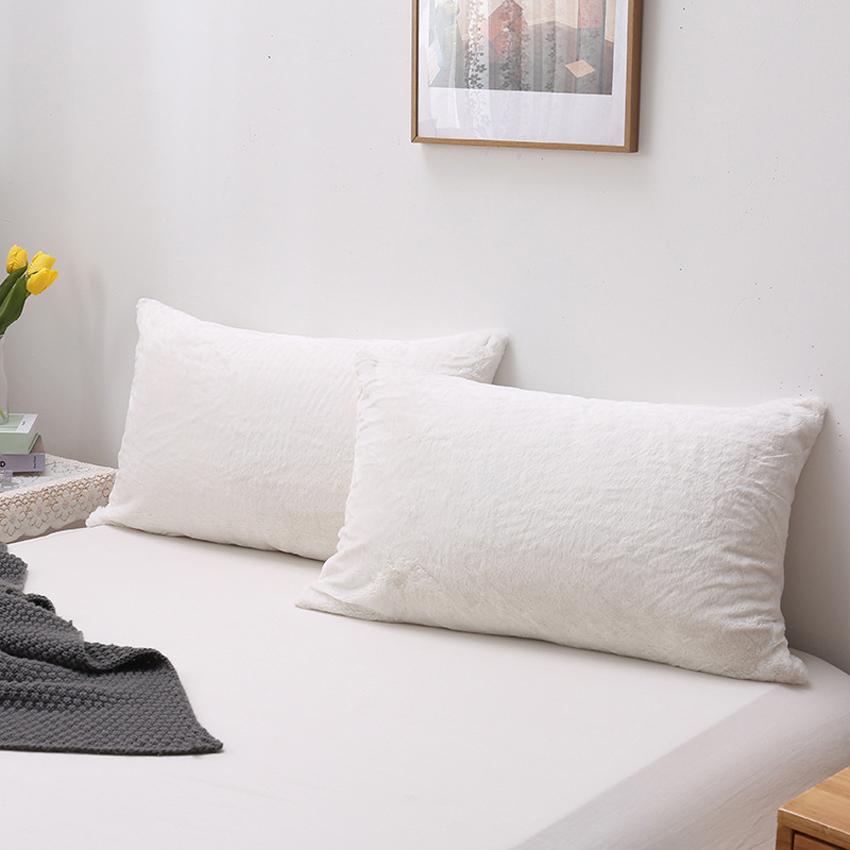 Nordic Milk Velvet Pillowcase Solid Color Simple Pillow Case Home Bedroom Rectangle Pillows Cover Pillow Cases Home Decoration