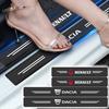 4Pcs Carbon Fiber Car Door Sill Protection Sticker Anti-scratch Refit Sticker For Dacia Megane 1 2 3 4 CC Laguna 2 3 Coupe Clio 4 Laguna Logan