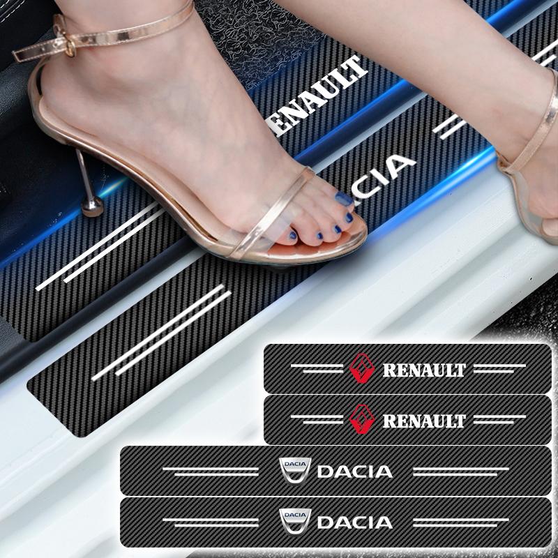4 ks Samolepka ochrana prahu dveří auta z uhlíkových vláken proti poškrábání Samolepka pro úpravu Pro Renault Dacia Megane 1 2 3 4 CC Laguna 2 3 Kupé Clio 4 Laguna Logan