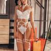 Women Sexy Lace Splicing Underwear Dress Thigh Strap Bodysuit Nightwear Set