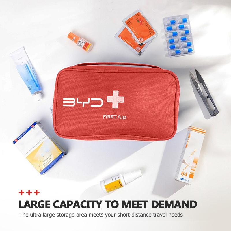 First Aid Medicine Storage Bag Outdoor Home Travel Medical Kit For BYD M6 G3 G5 T3 F3 F0 S6 S7 E5 E6 L3 Tang Yuan