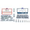 Flower-Shaped Expansion Fastener and Screw Assortment In a Clear Compartment Storage Case for Home Repair Tasks