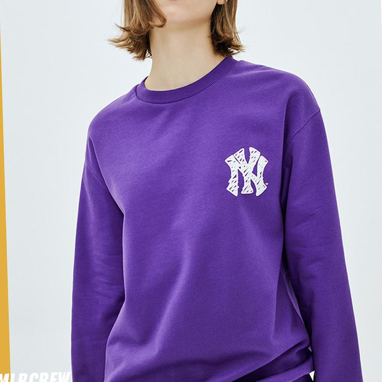 New MLB Sweatshirt Unisex Blue Purple 31MT08011-50V
