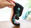 Women's Spring & Autumn Canvas Flats with Morning Glory Embroidery