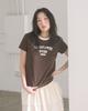 HAVISM Llf Neck S/S Tee(Brown)