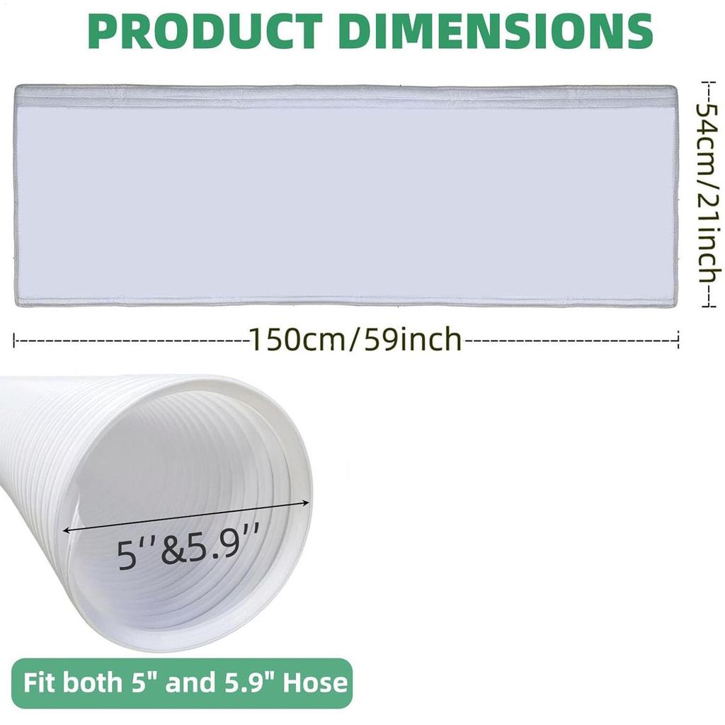 Portable Ac Hose Insulation Portable Ac Insulation With 3 Buckle Straps Home Appliances Accessories For Offices Winter Outdoor