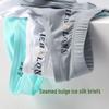 Men's Low Waist Ice Silk Triangle Briefs - Sexy, Thin Style with Bulge Pouch for Trendy Young Men