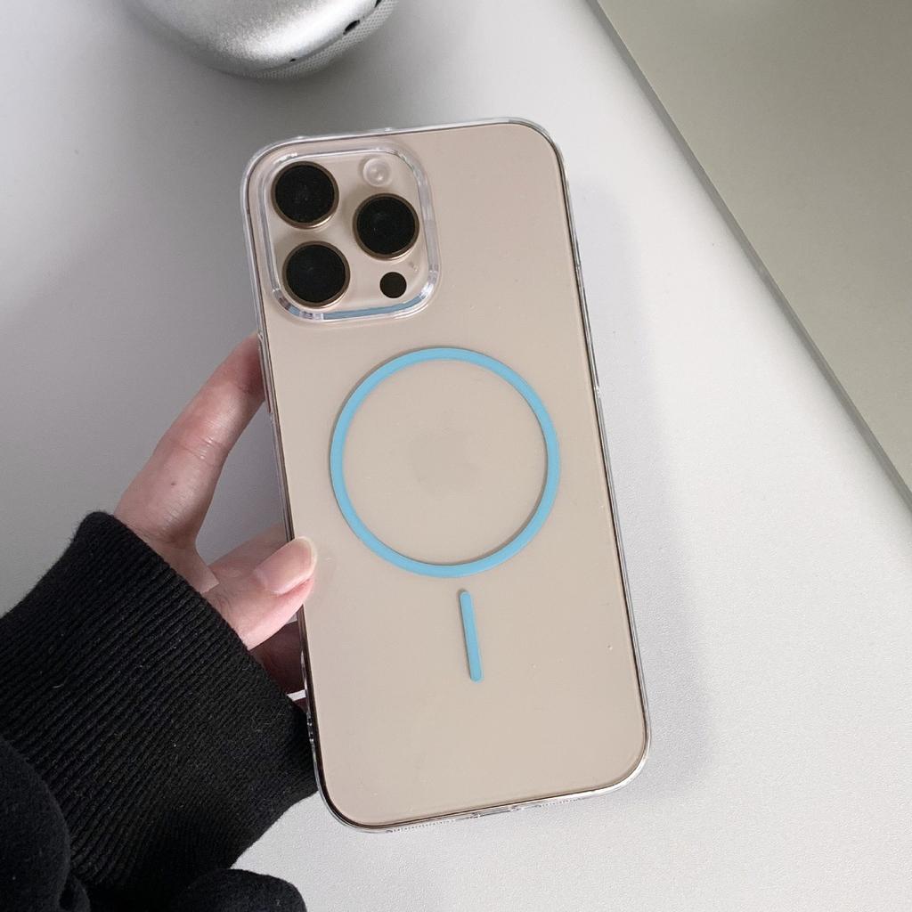For IPhone16 Promax Magnetic Phone Case for Apple 15 All-inclusive Anti-fall 14 Transparent PC Protective Hard Case 13