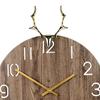 Clock Deer Head Sculpture 12inch Battery Operated Decorative Nonticking European Pendulum for