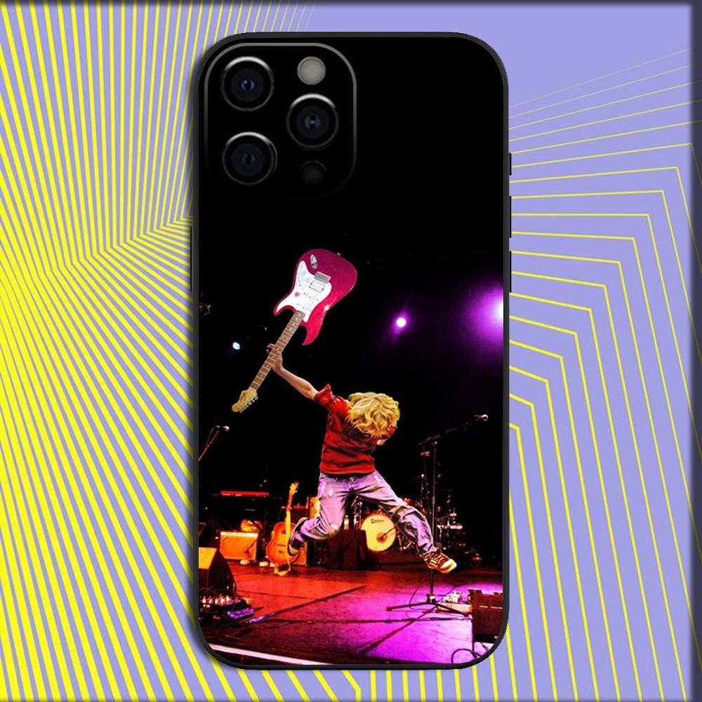 Music K-Kurt Cobain Band Phone Case For iPhone 16,15,14,13,12,11,Pro,X,XS,Max,XR,Plus,Mini Soft Black Cover