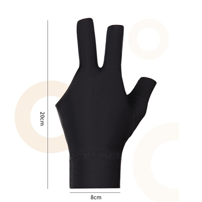 1Pc Spandex Snooker Billiard Cue Glove Pool Left Hand Open Three Finger Accessory Professional Billiards Gloves Left Hand Cover