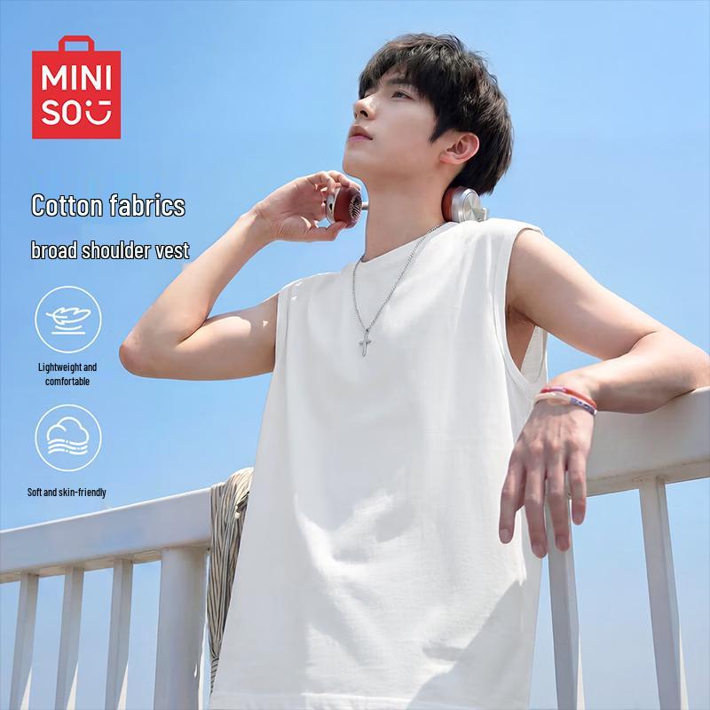 MINISO Men s Pure Cotton Sleeveless Tank Top 2XL