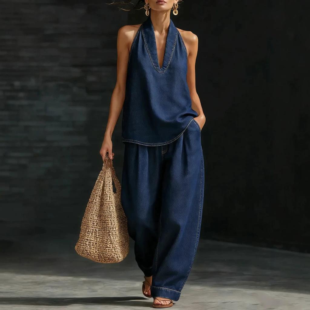 In the Autumn of 2026, the New Women's Clothing European and American Style Suit Lapel Retro Washing Water Makes Old Denim Buckle Tops Wide