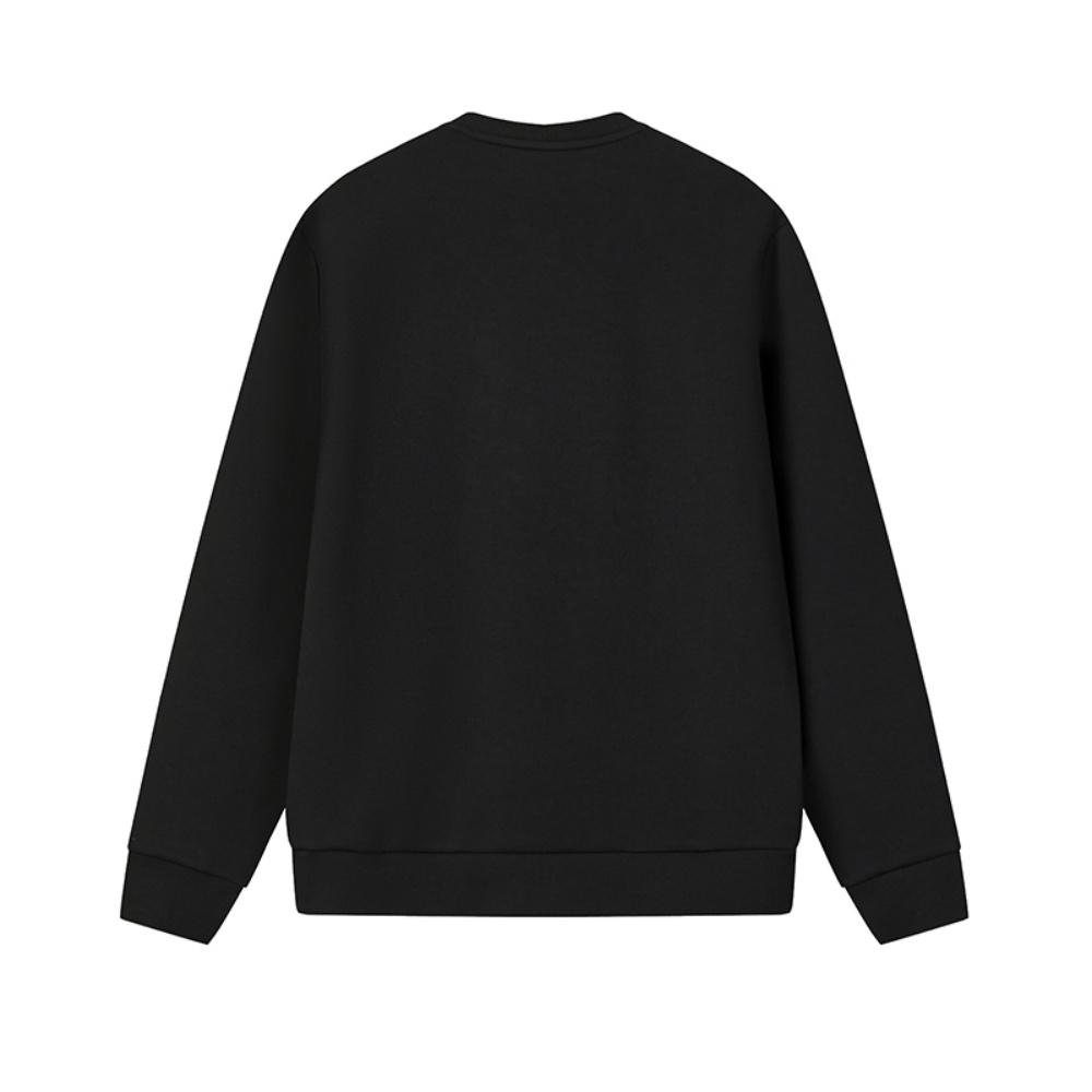 Fila White Simple Comfortable Fashion Casual Versatile Pullover Crewneck Sweatshirt Men Sweatshirt Black F11M543217FBK