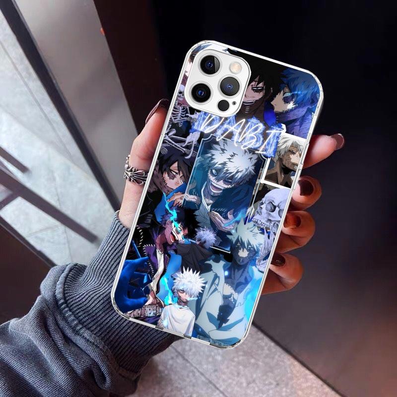 Dabi MHA My Hero A-Academy Handyhülle Für iPhone 17 Air 11 13 Mini 14 15 Plus 16 12 Pro Max 16E SE 7 8 Muster Weiche TPU Rückseite Abdeckung iPhone 11 gray