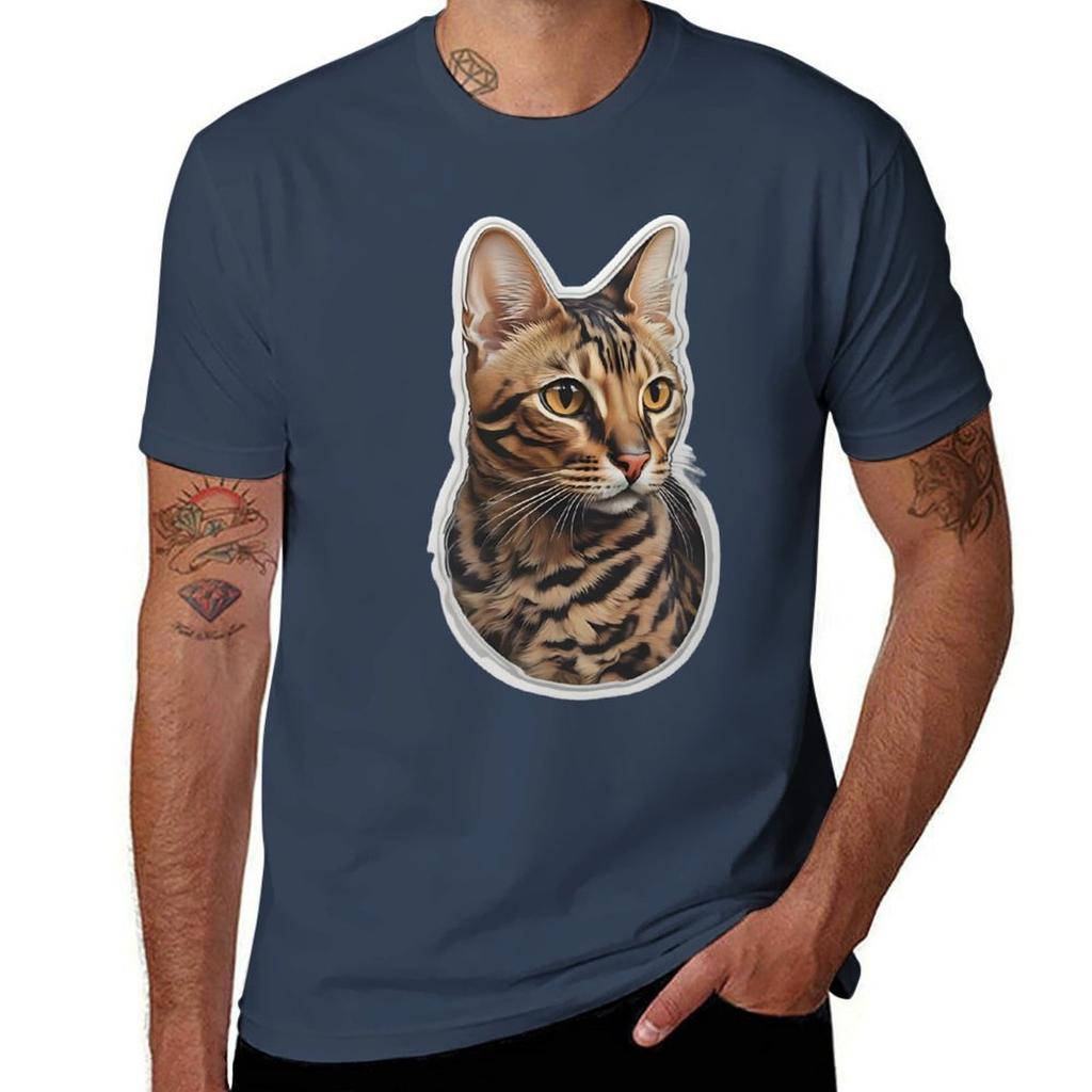 Bengal Cat Tshirt Sports Basic Short Sleeve Tshirt