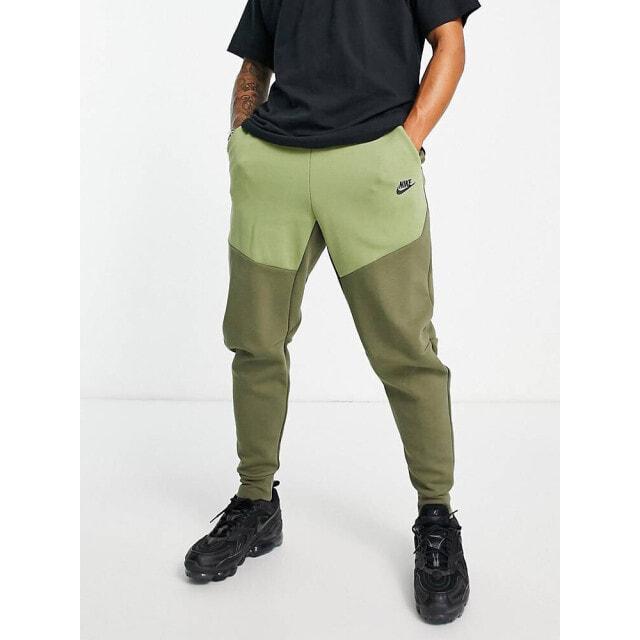 

Джоггеры Nike Tech Fleece оливкового цвета