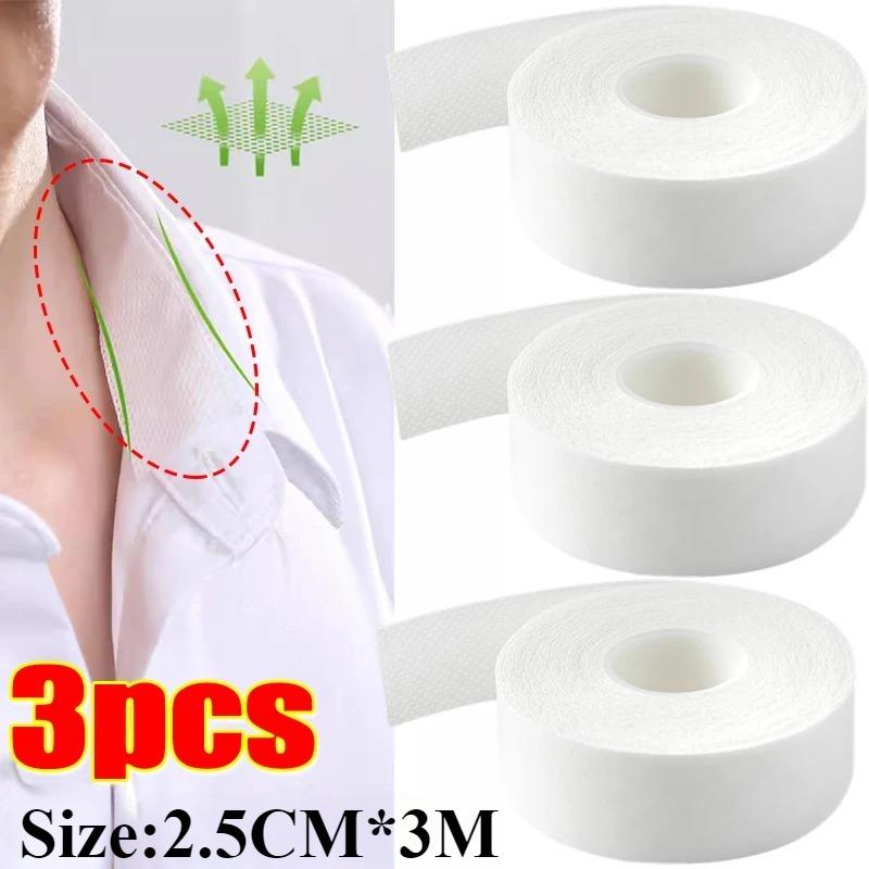 3m/5m/8m Hat Shirt Collar Anti-dirty Grime Protector Fixing Sticker Rolled Sweat-absorbent Tape Self-adhesive Disposable Tape