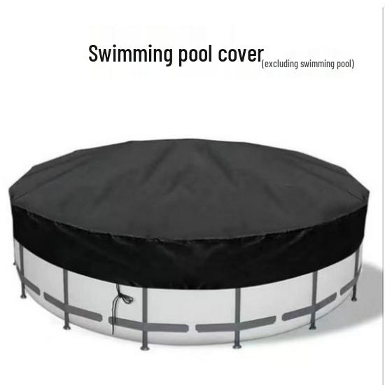 

Round Outdoor Pool Dust Cover for Above Ground and Pet Pools 6 FT чёрный