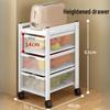 Yunsro Slim 4-Tier Pull-Out Kitchen Storage Cart