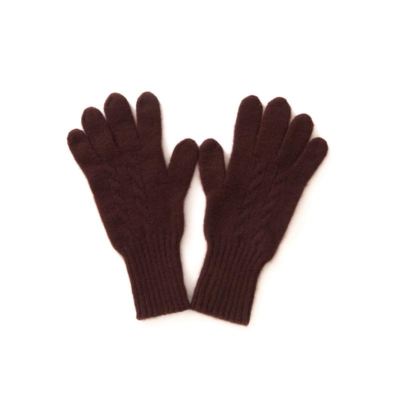 Women's 100% Pure Cashmere Split Finger Winter Gloves - Warm, Thick, Outdoor Five Finger Design