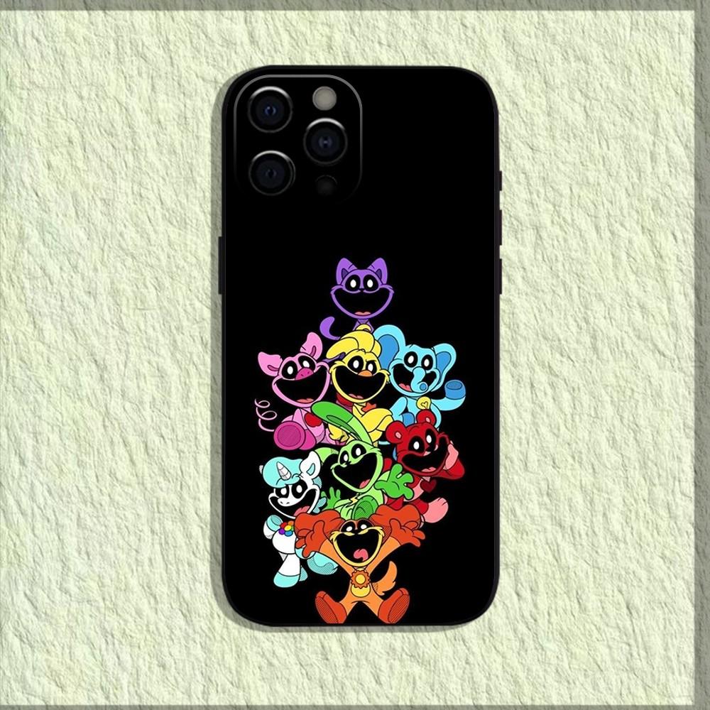 C-Catnap und D-Dogday Niedliche Handyhülle Für iPhone 16,15,14,13,12,11,Pro,X,XS,Max,XR,Plus,Mini Weiche Schwarze Hülle