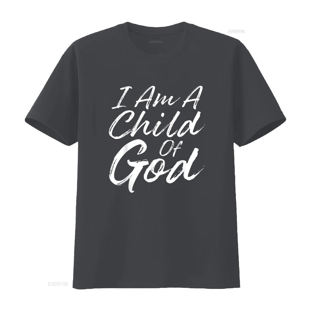 Womens I Am a Child Of God T Shirt Godly Christian Faith Black X Large vintage Washed fashion Stretched Comfortable Stylish