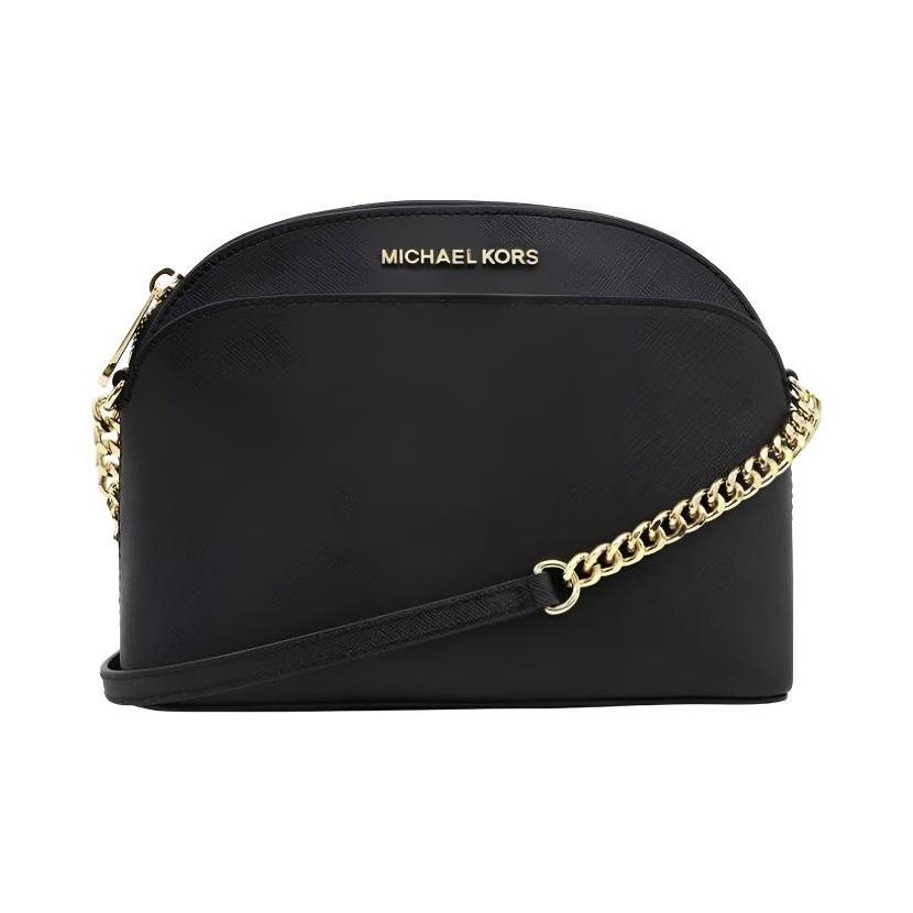 

Michael Kors MK Jet Set Chain Round Zipper Shell Bag Crossbody Women Bags Black 35S9GTVC2L-BLACK Basic Set (Bag+Dust Bag)