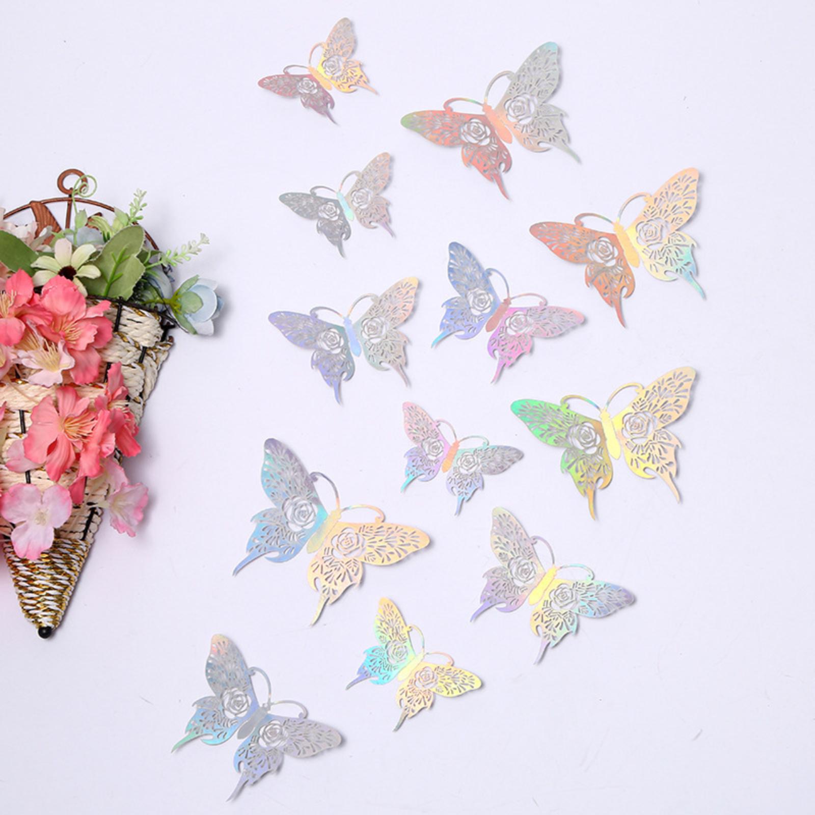 Hollowed-out Butterfly Wall Sticker, 3D Butterfly Wall Sticker