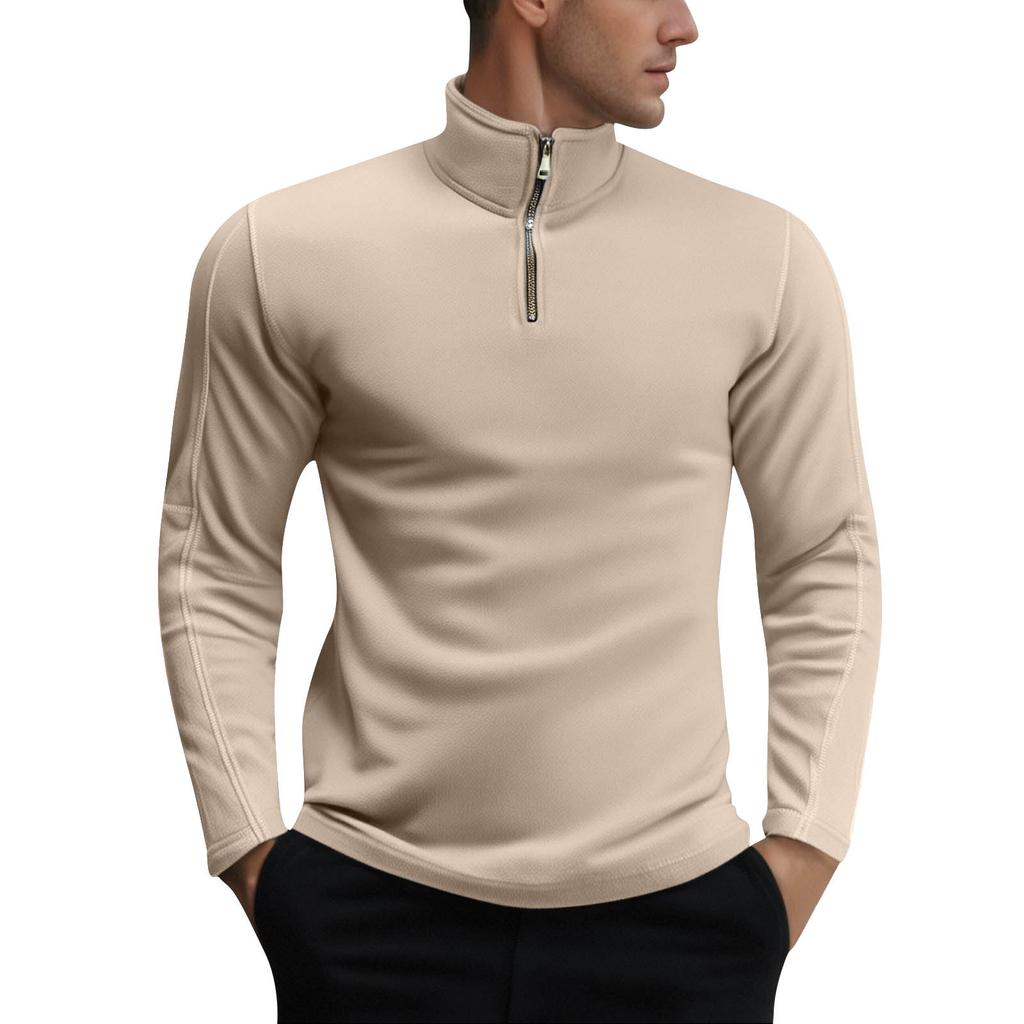 Ανδρικό μοντέρνο μπουφάν με όρθιο γιακά, ζεστό τζάκετ ορειβασίας, φλις μπουφάν