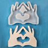 Hand Heart Gesture Resins Molds for Making Tealight Holder Decorations Fondant Decorations Baking Art Craft Project