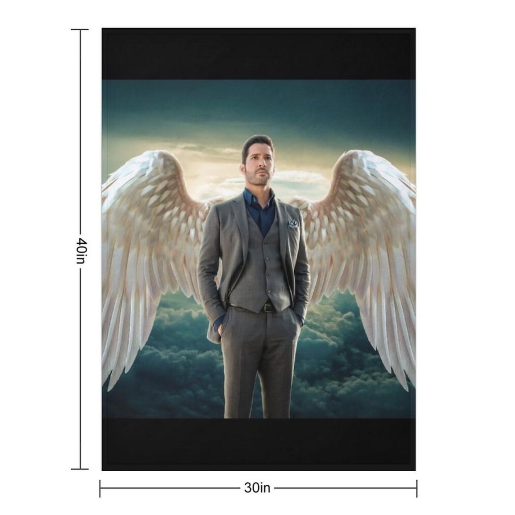Lucifer Heaven Wings Throw Blanket Thermals For Travel Sofa Throw Picnic Decorative Sofas Blankets
