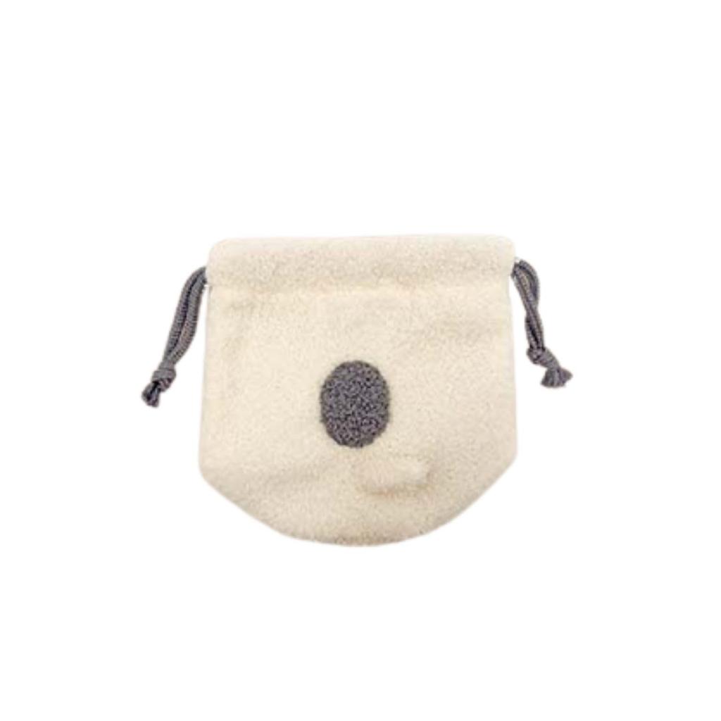 Marimo Craft Snoopy Fluffy Face Drawstring Bag - Joe Cool - Approx. W145 X H145 X D85mm - SPCQ-521