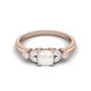 1.19 Cts Cushion Shape Pearl Solitaire 925 Sterling Silver Rose Vermeil Wedding Women Ring
