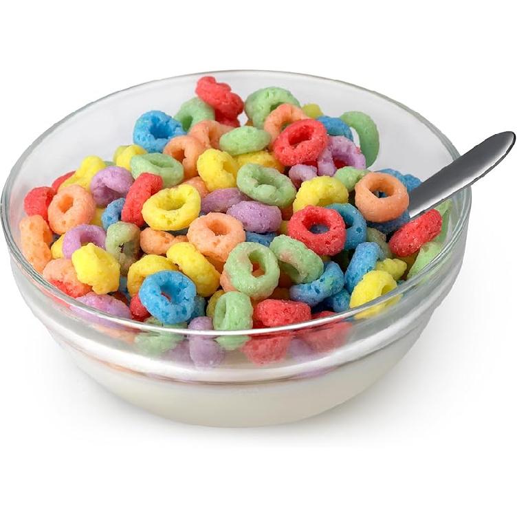 Cereal Candle,Vanilla Cereal Bowl Candle with Metal Spoon,3 Wicks Cereal Candles,Scented Soy Candle for Gifts Friut