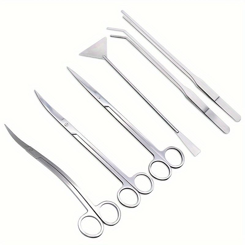 Aquarium Scissors Tweezers Tool,Fish Tank Aquatic Plants Wave Scissors,Water Grass Stainless Cleaning Tools Aquarium Accessories