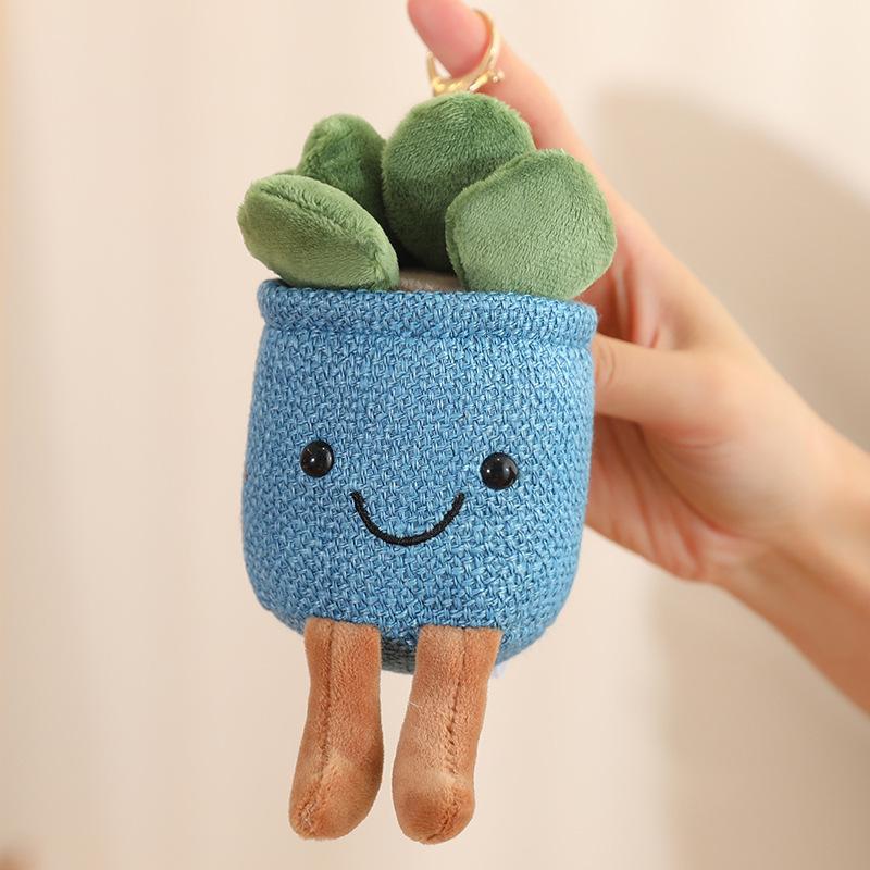 Cute Fun Cake Pendant Succulent Keychain Bag Pendant Simulated Cake Rag Doll Children's Gift