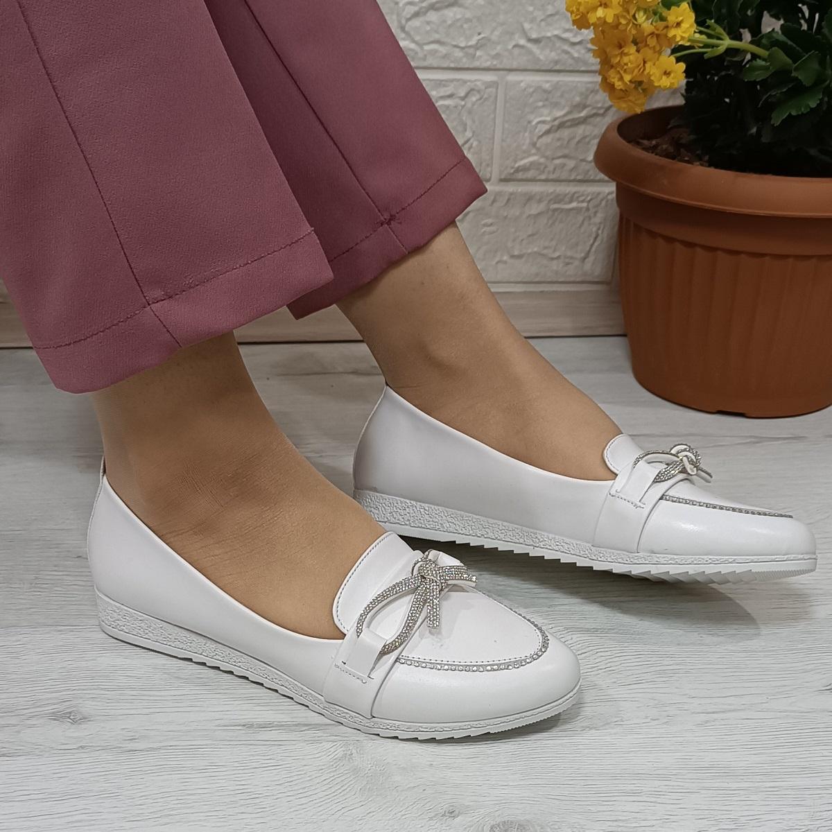 

Fiyra 4012 White Stone Ribbon Non-Slip Handmade Women s Ballet Shoes 37 білий