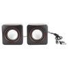 Mini Cube USB Stereo 3.5mm Jack Wired Speaker For Desktop Laptop PC Computer(Double Track)