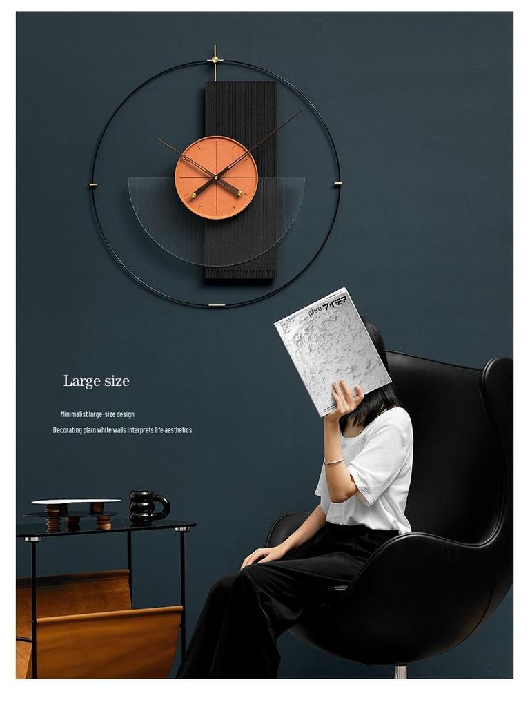 Wozoom Nordic Luxury Wall Clock - Modern Artistic Decor for Living Room