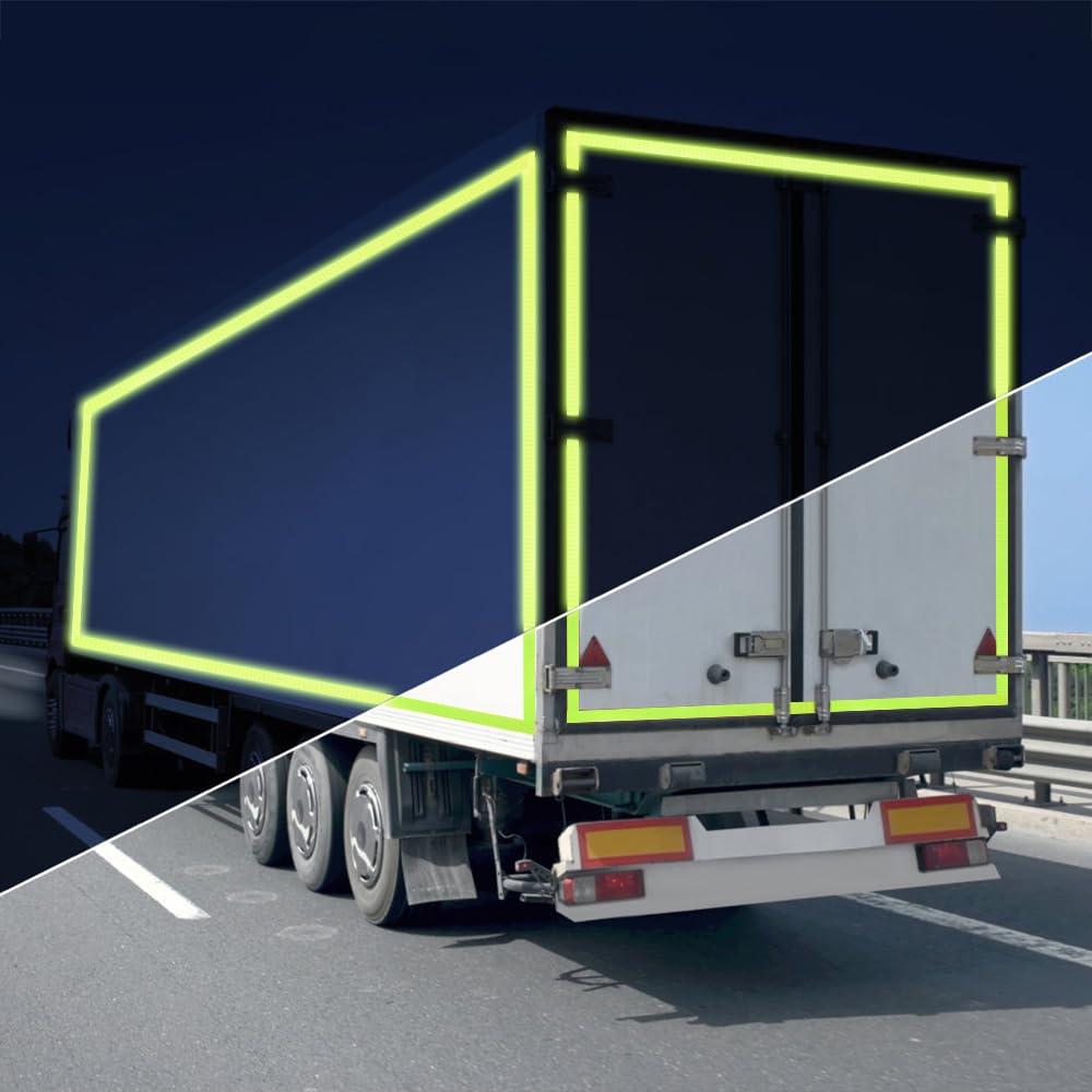 15cm*5m Fluorescent Yellow Reflective Tapes Wateroroof Reflector Strips High Visibility Outdoor Self-Adhesive Stickers For Truck