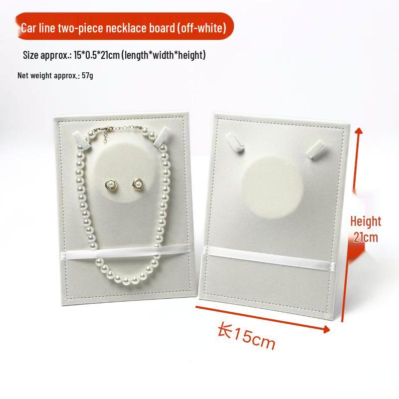 High-End Crinkled Fabric Pearl Necklace Display Board