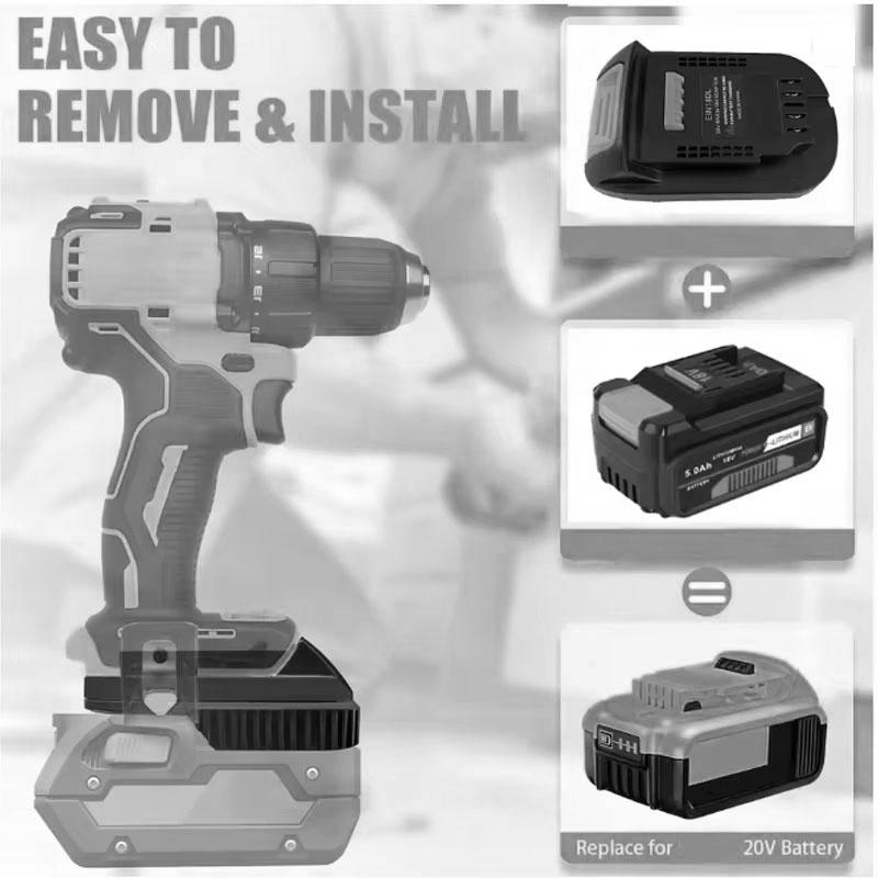 For Einhell to for Dewalt Adapter for Einhell 18V Li-ion Battery Converter to for Dewalt 20v Battery Cordless Power Tools Drill