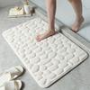 Rutschfeste Badematte mit PVC-Rücken - Maschinenwaschbar, Flache Polyester-Badematte, Niedriger Flor, Gewebter Stoff Rechteckiger Badezimmerteppich, Hochsaugfähig