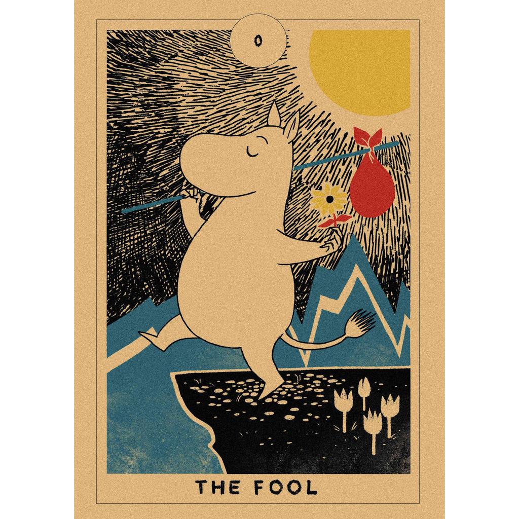 Moomin Family Retro Cartoon Poster Wall Art Mural 397