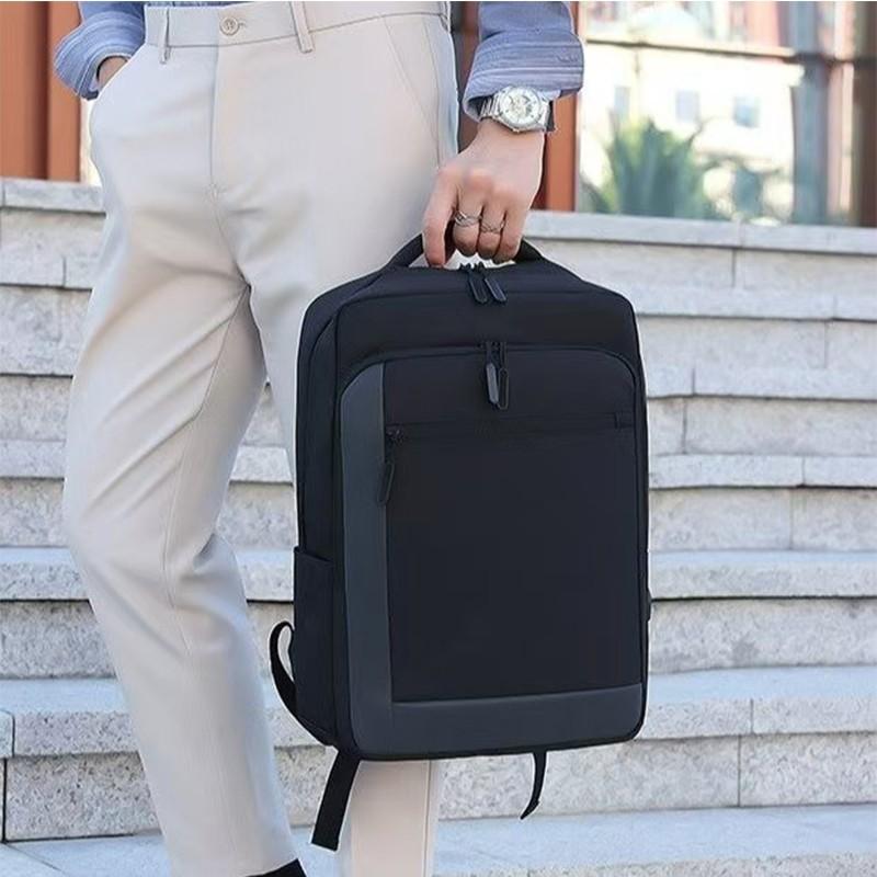 Business backpack men's business trip travel bag splicing large capacity junior high school high school student schoolbag