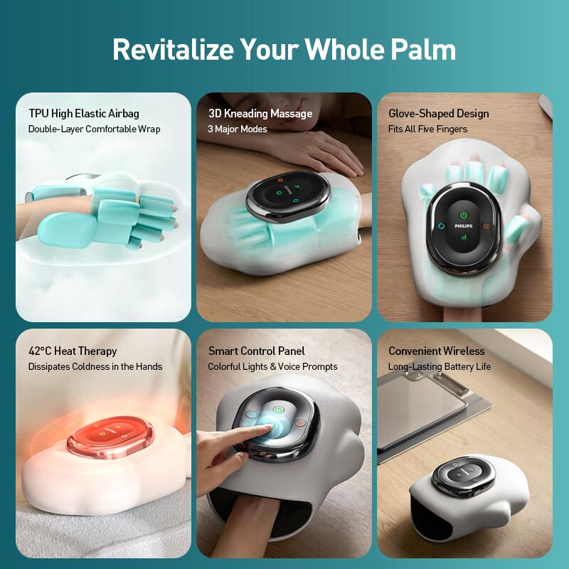 Philips Hand Massager TPU High Elastic Airbag Double-Layer Comfortable Wrap