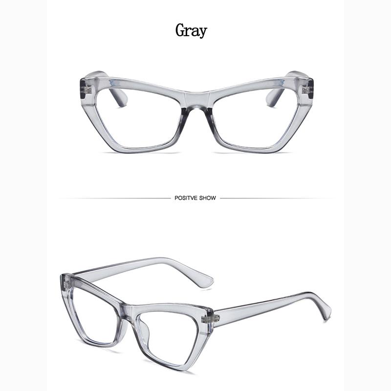 

Новые очки кошачий глаз для женщин, модные декоративные очки с защитой от синего света серый