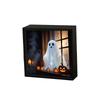 LED Halloween Night Light Wooden Ghost Painting Frame Lamp New Desktop Decor Ornaments  Gifts