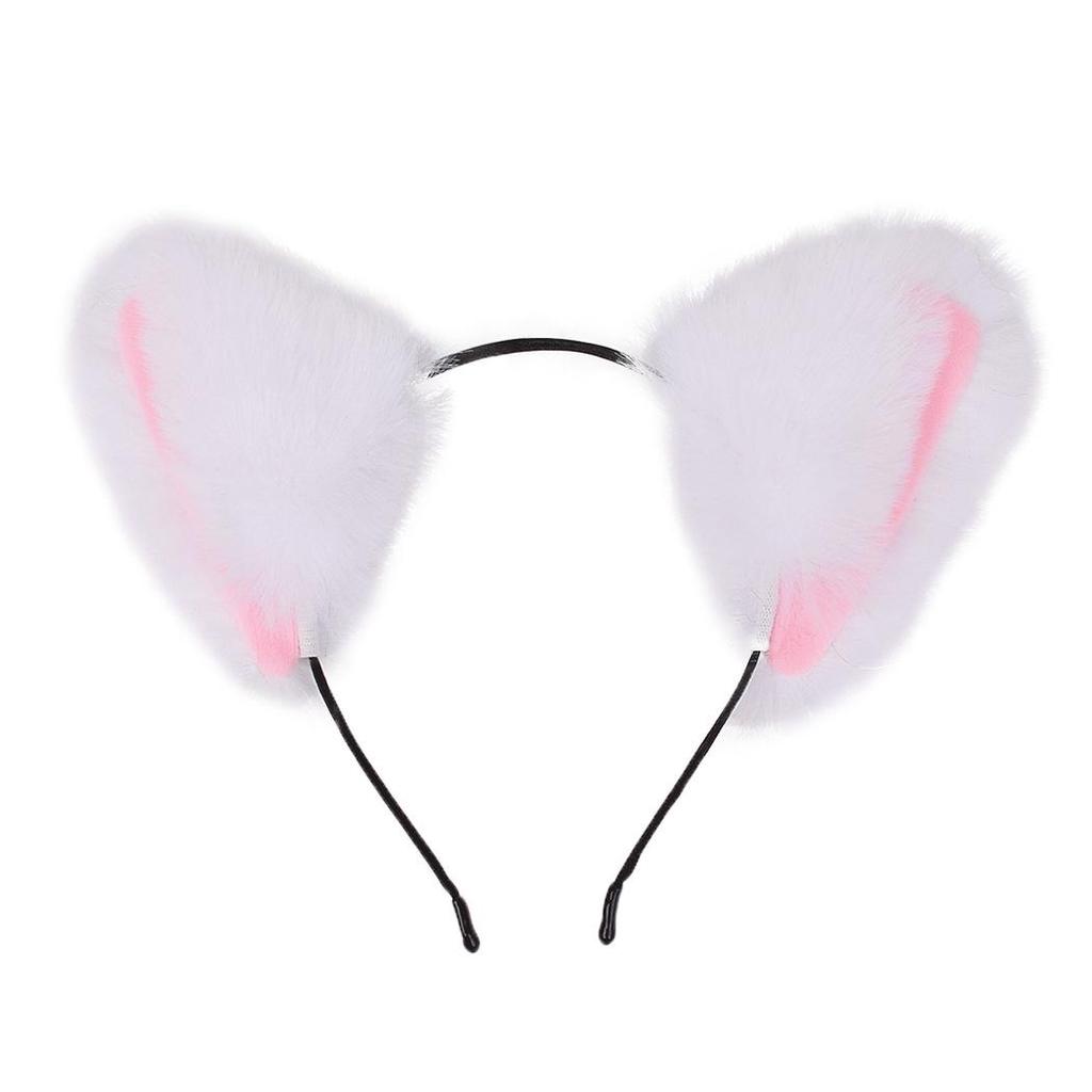 Plush Cat Ears Headband for Cosplay and Anime Costumes